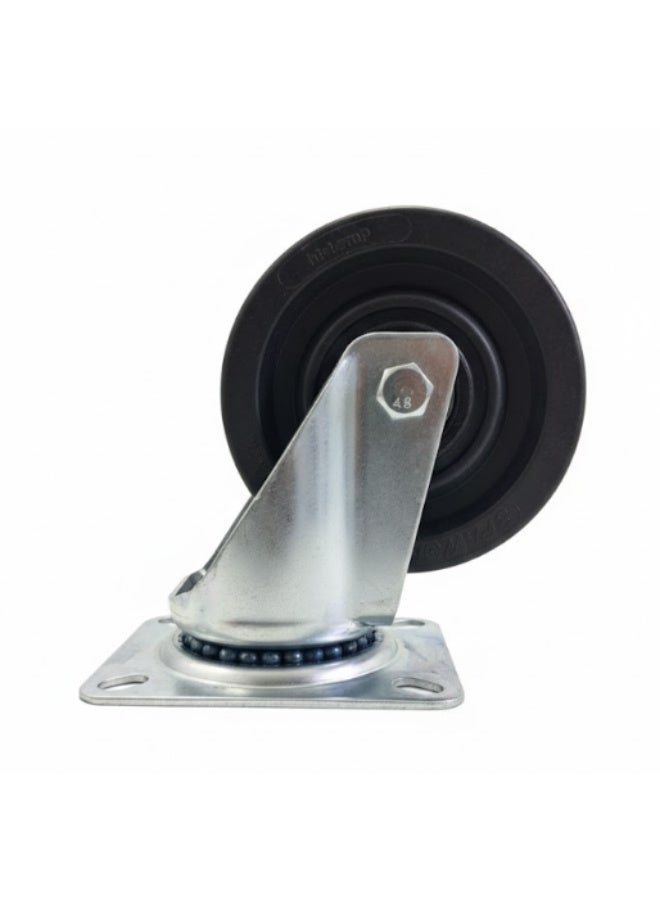 75mm diameter heat-resistant nylon swivel casters for transport trolleys, replacement swivel casters for tool carts - Image 2